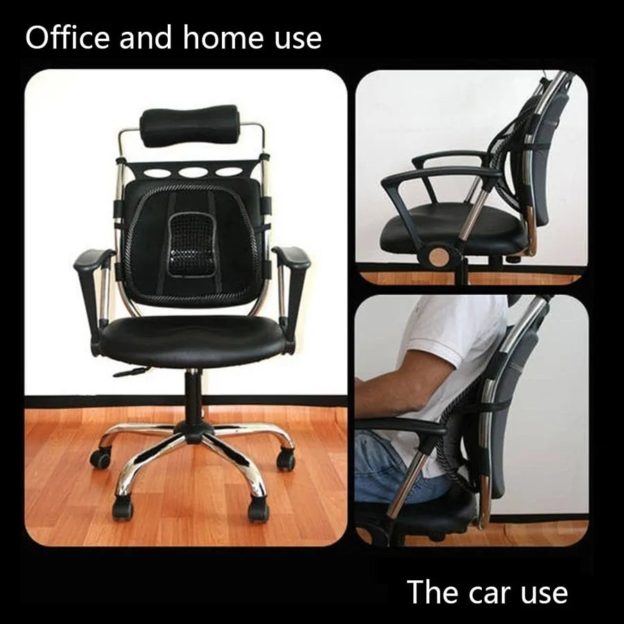 Ergonomic Mesh Back Support for Office Chairs