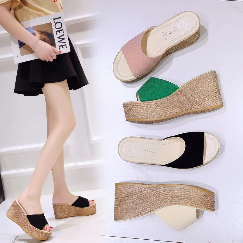 Sponge Cake with Platform Slippers and Slope Design