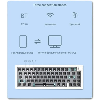 OOTDTY 3-Mode RGB Mechanical Keyboard