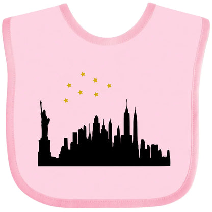 New York Skyline Baby Bib