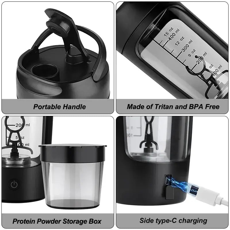 SwiftMix Elite – Rechargeable Electric Protein Shaker Bottle