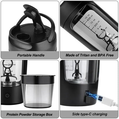 SwiftMix Elite – Rechargeable Electric Protein Shaker Bottle