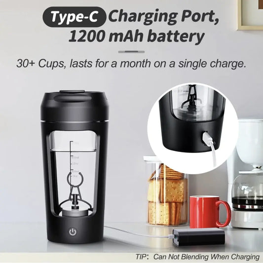 SwiftMix Elite – Rechargeable Electric Protein Shaker Bottle