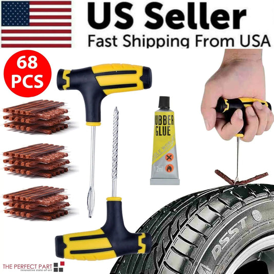 68-Piece DIY Tire Repair Kit