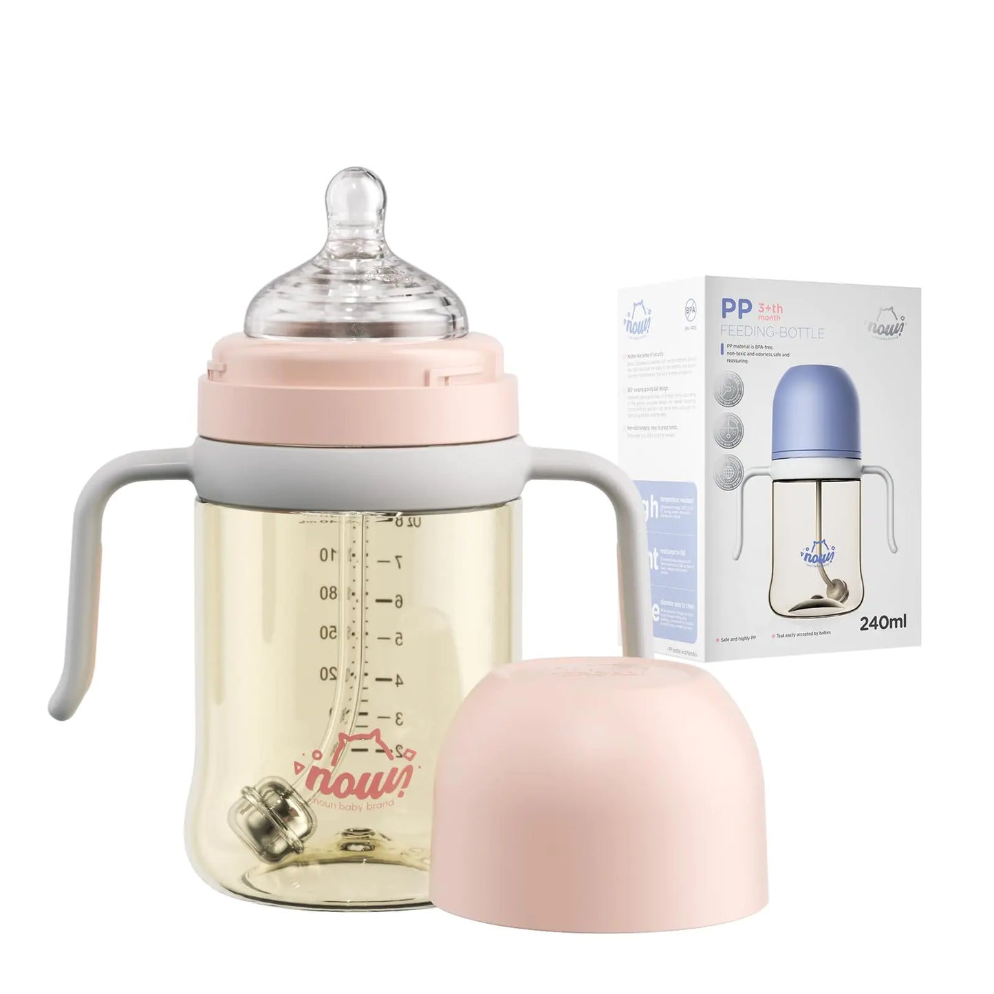 Nouri Baby Bottle – 8oz (240ml) with Comfort-Flow Nipple