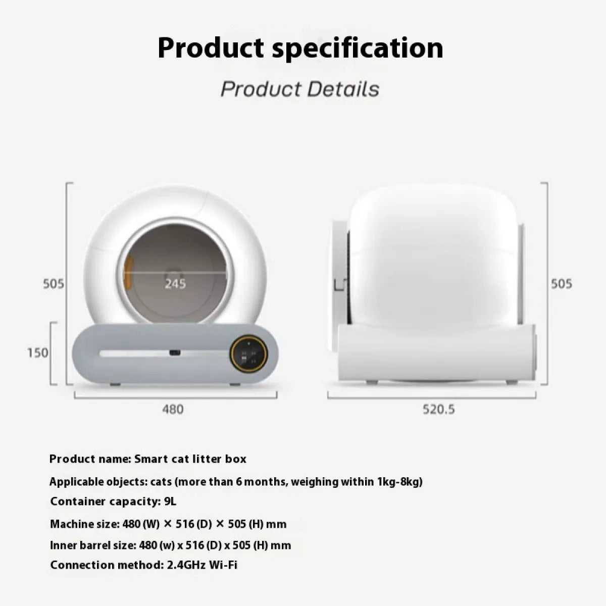 Automatic App Control Litter Box Pooper Scooper