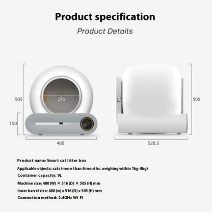 Automatic App Control Litter Box Pooper Scooper