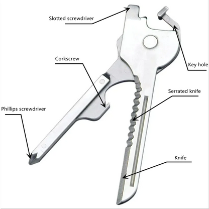 Portable Stainless Steel Keychain Tool