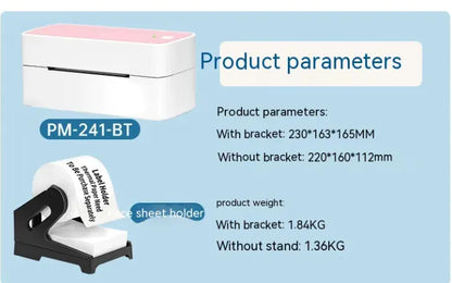 Phomemo PM241-BT Bluetooth Heat-Sensitive Label Printer