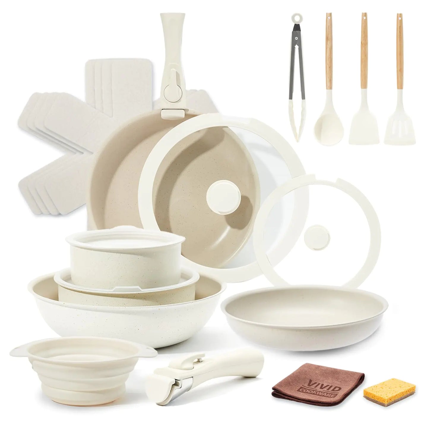 VividCook 22-Piece Nonstick Ceramic Cookware Set