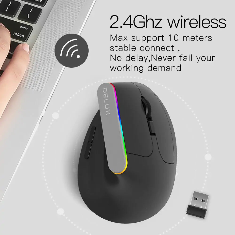M618C Ergonomic 6D Wireless Mouse