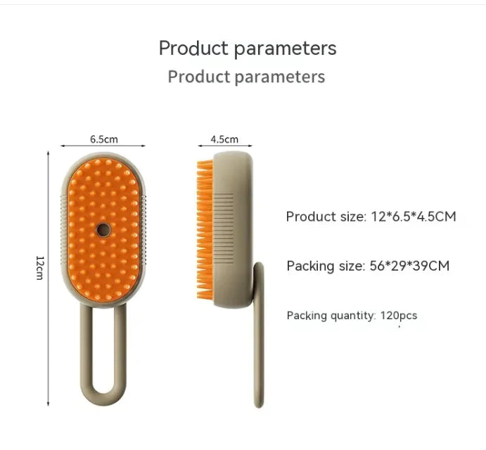 3-in-1 Electric Steam Pet Brush